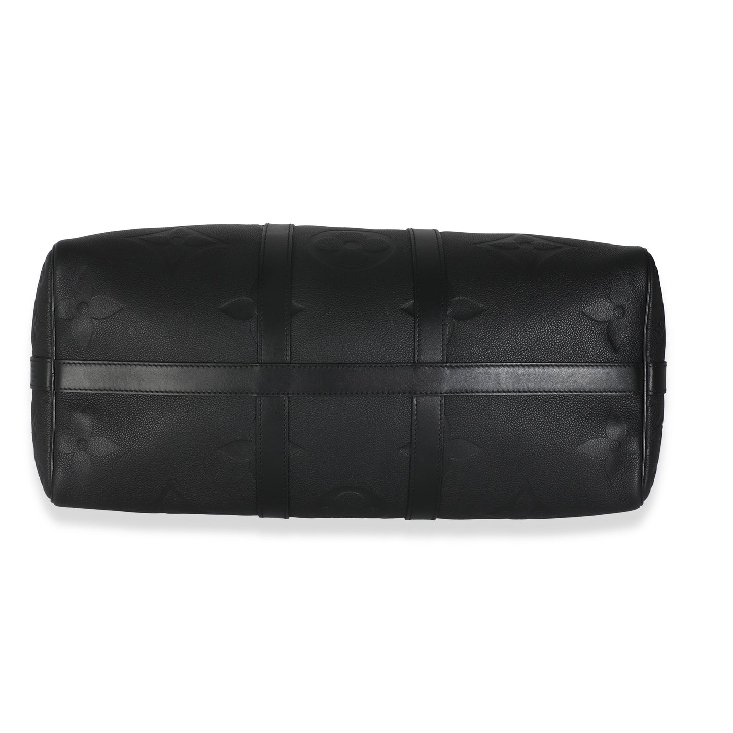 Louis Vuitton Black Monogram Empreinte Giant Keepall Bandouliere 45