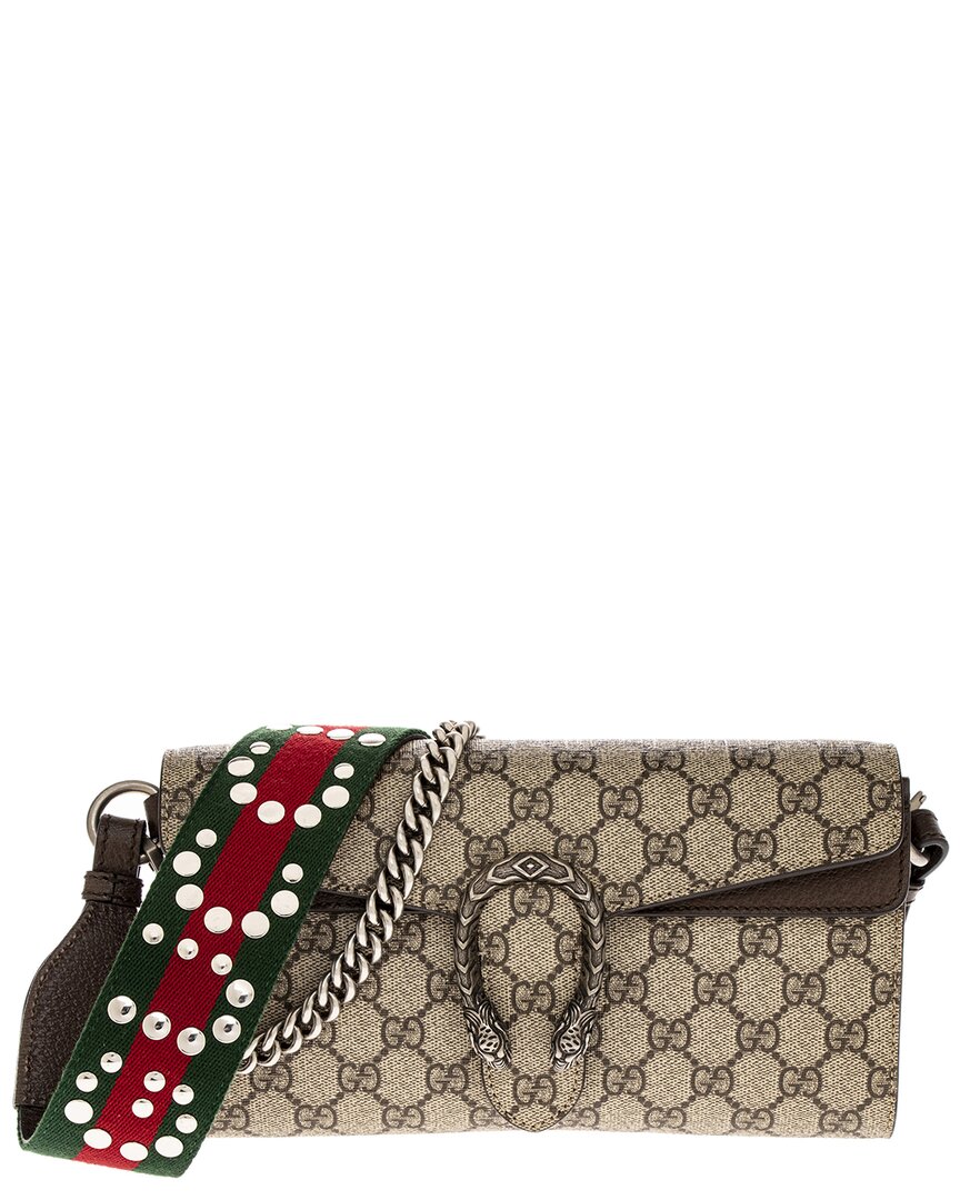 Luxury Gucci Trending 2025 Dionysus Small Canvas and Leather Shoulder Bag