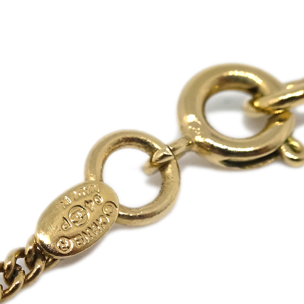 Chanel Heart Gold Chain Pendant Necklace 04P