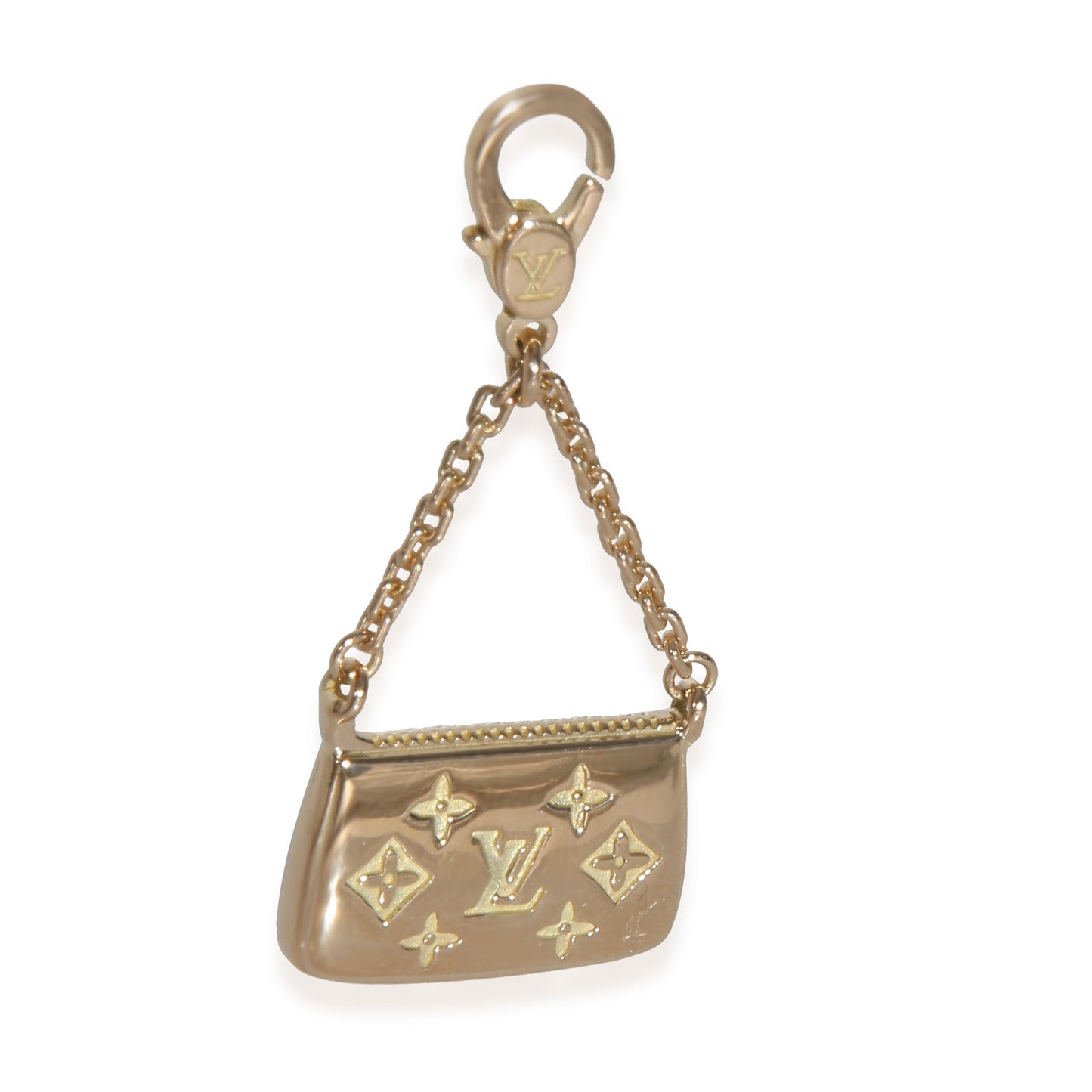 Louis Vuitton Yellow Gold  Monogram Purse Charm