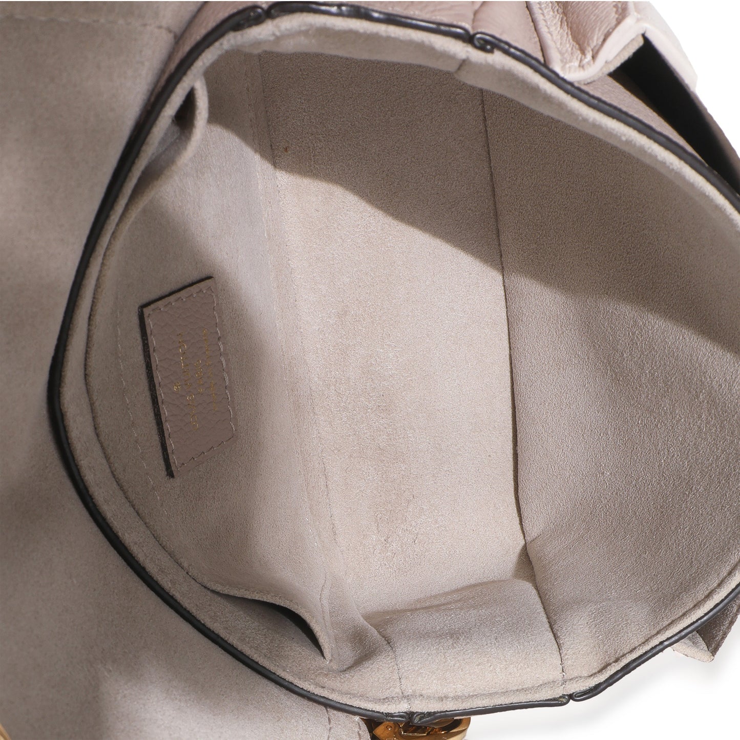 Louis Vuitton Greige Grained Calfskin Lockme Tender
