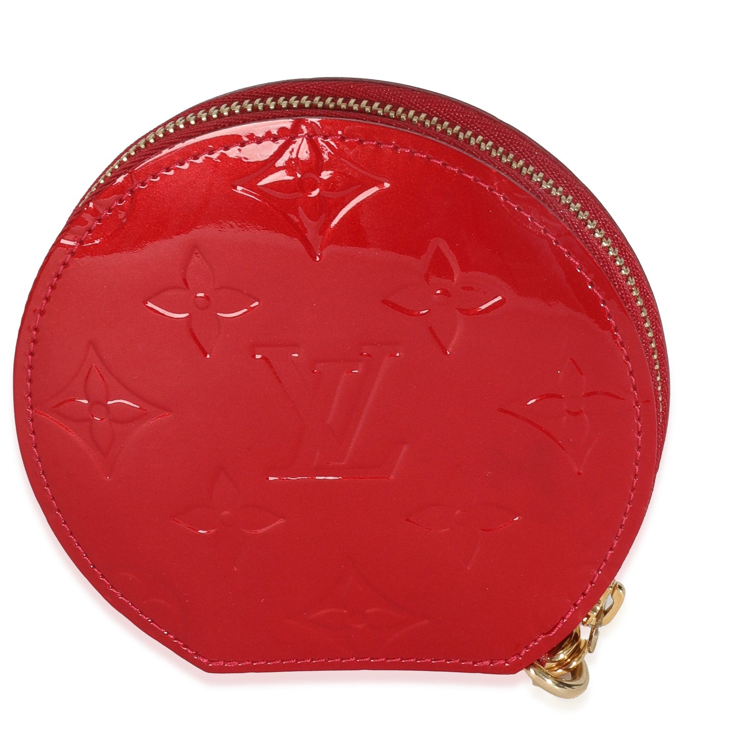 Louis Vuitton Red Monogram Vernis Porte Monnaie Chapeau
