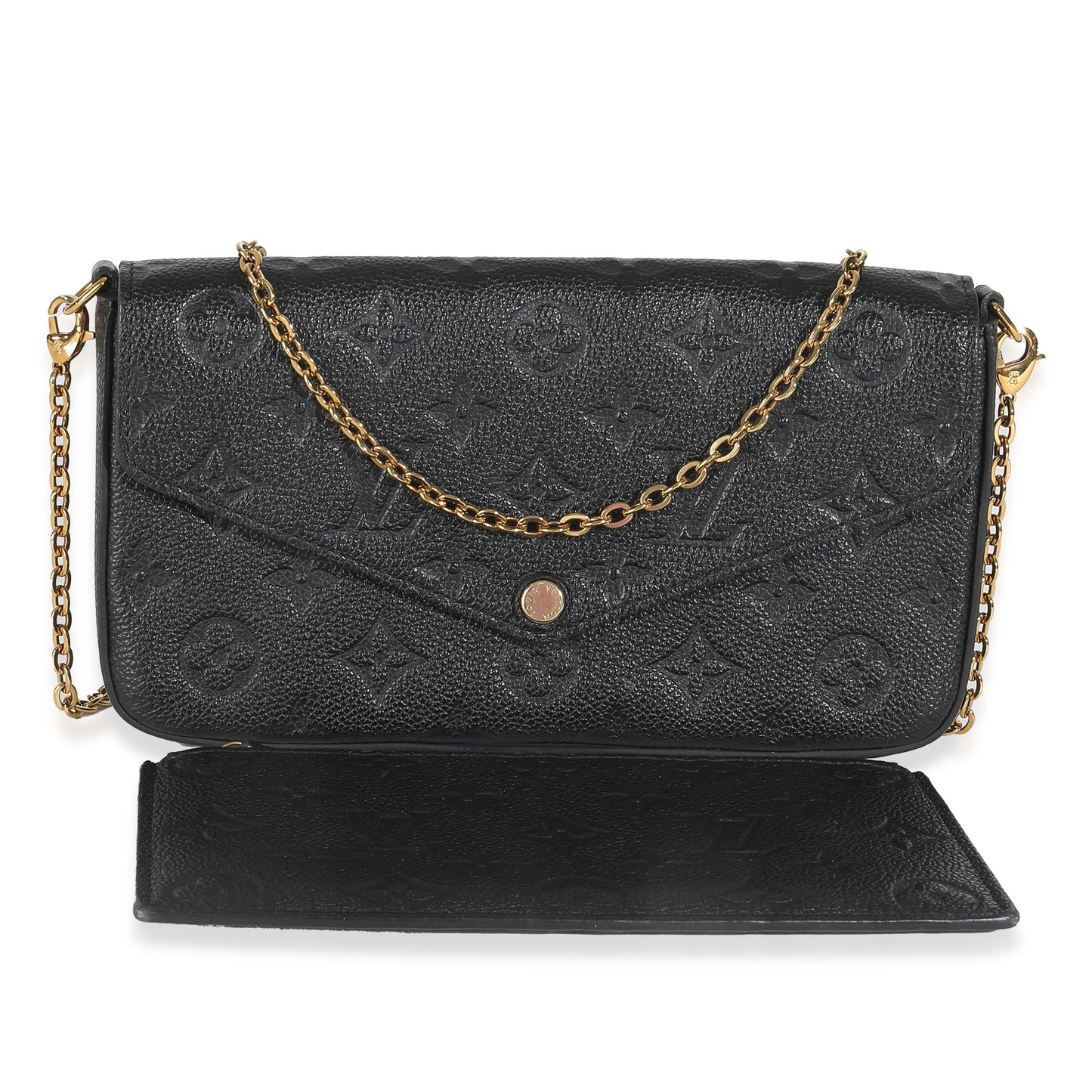 Louis Vuitton Black Monogram Empreinte Felicie Pochette