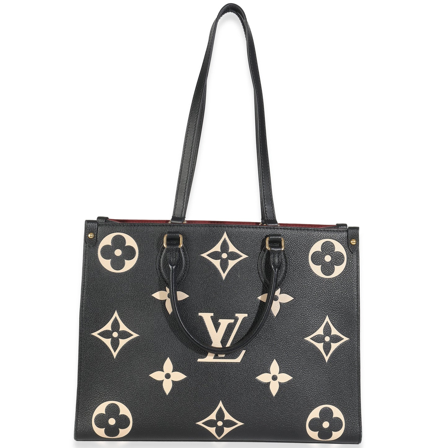 Louis Vuitton Black Cream Monogram Giant Bicolor Empreinte Onthego MM