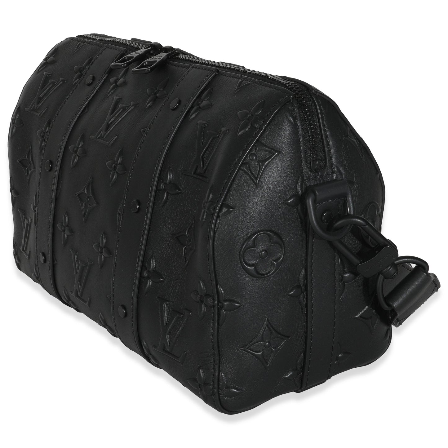 Louis Vuitton Black Monogram Seal City Keepall