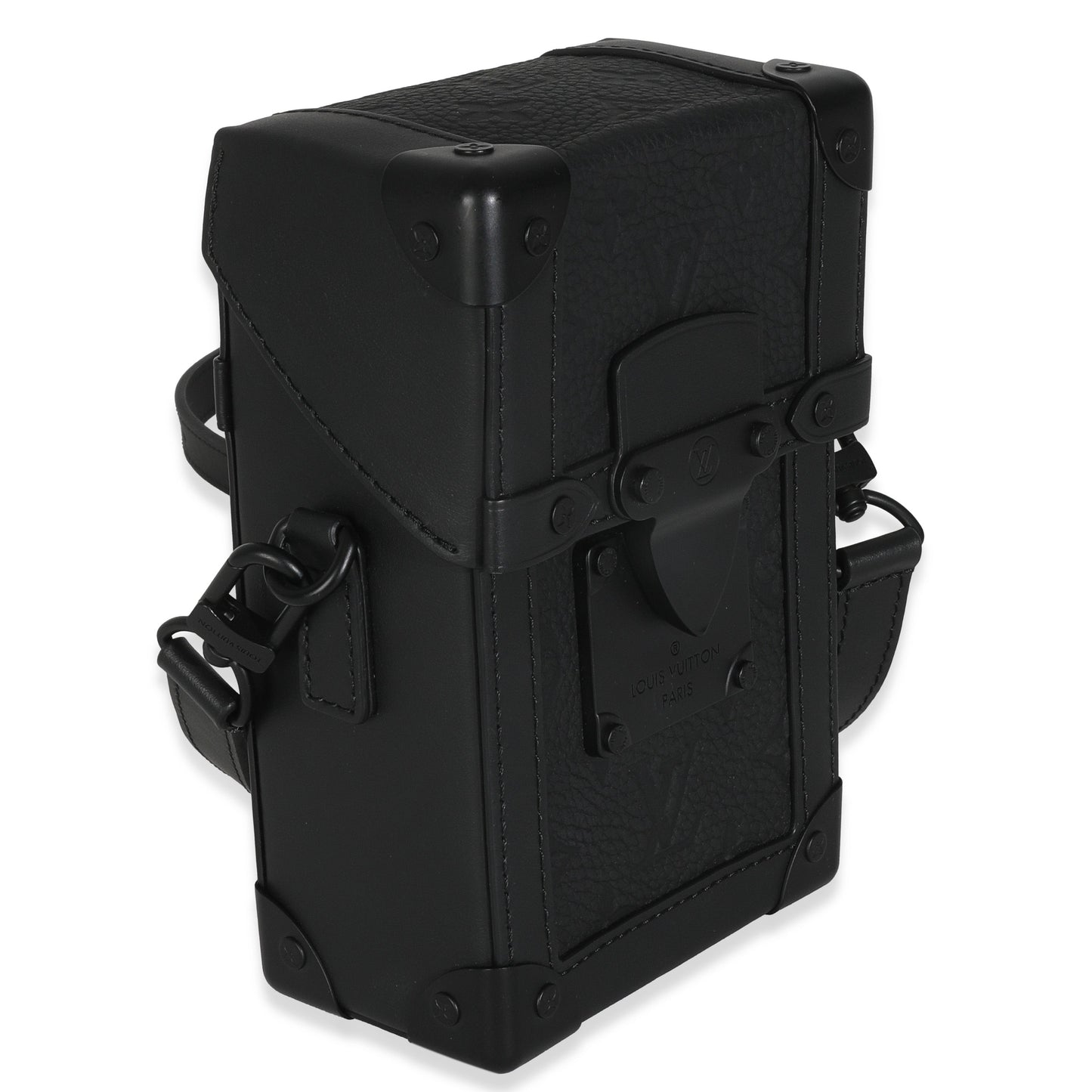Louis Vuitton Black Taurillon Monogram Vertical Trunk Wearable Wallet