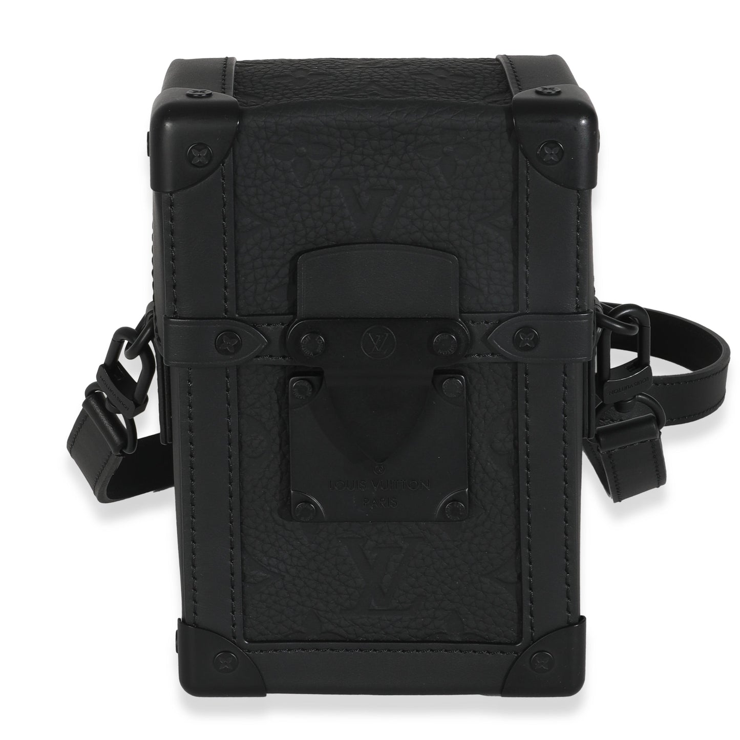 Louis Vuitton Black Taurillon Monogram Vertical Trunk Wearable Wallet