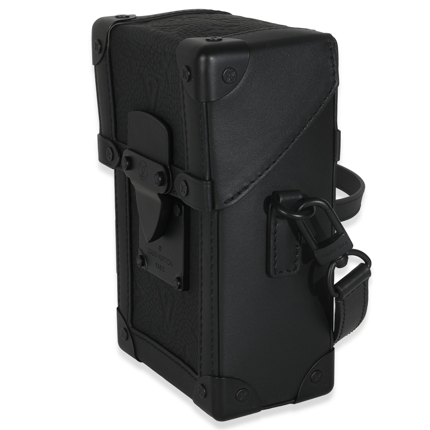 Louis Vuitton Black Taurillon Monogram Vertical Trunk Wearable Wallet