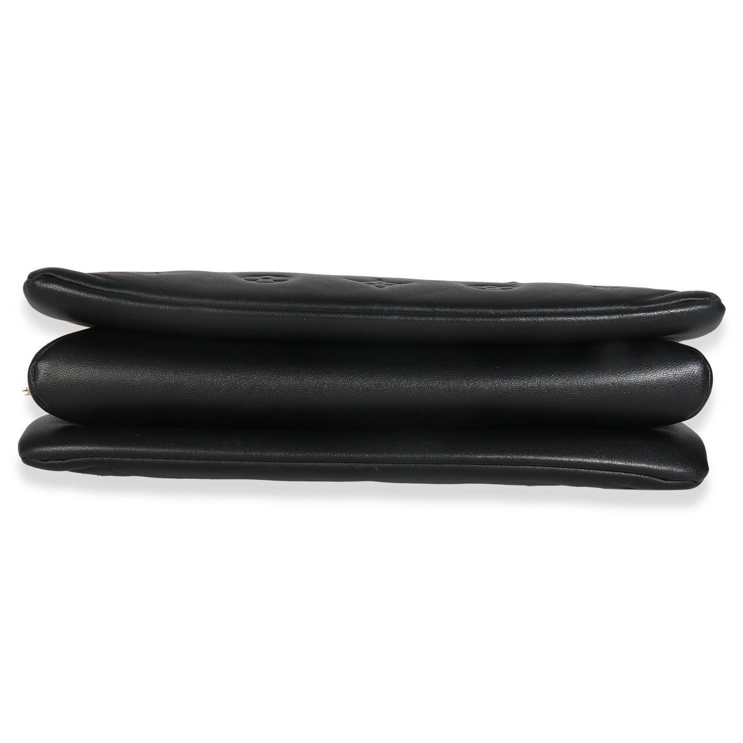 Louis Vuitton Black Monogram Embossed Lambskin Coussin PM
