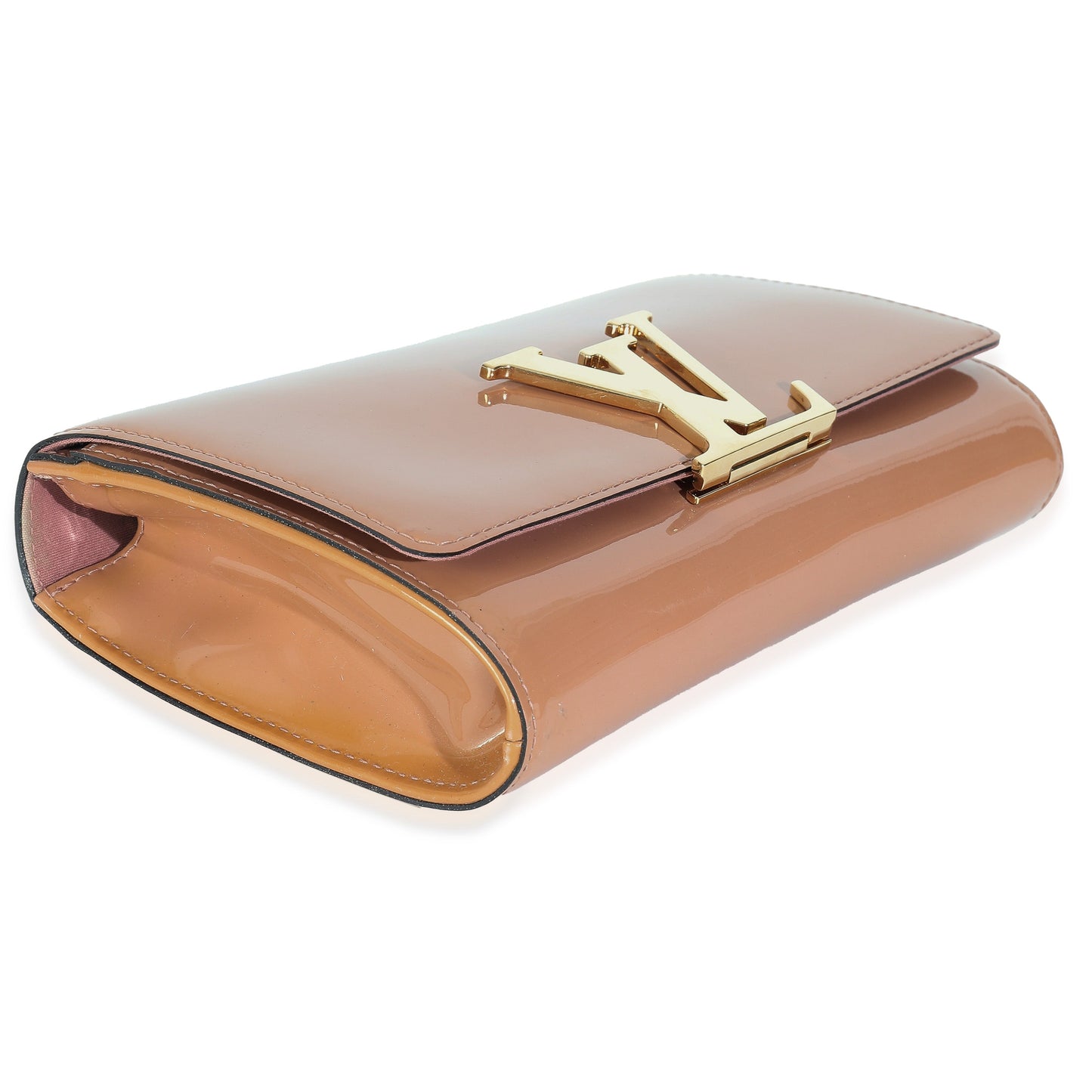 Louis Vuitton Rose Velours Patent Louise New Sobe Clutch