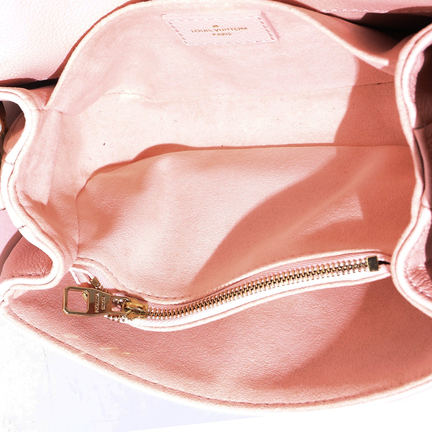 Louis Vuitton Rose Pink Opale Monogram Empreinte Pochette Metis East West