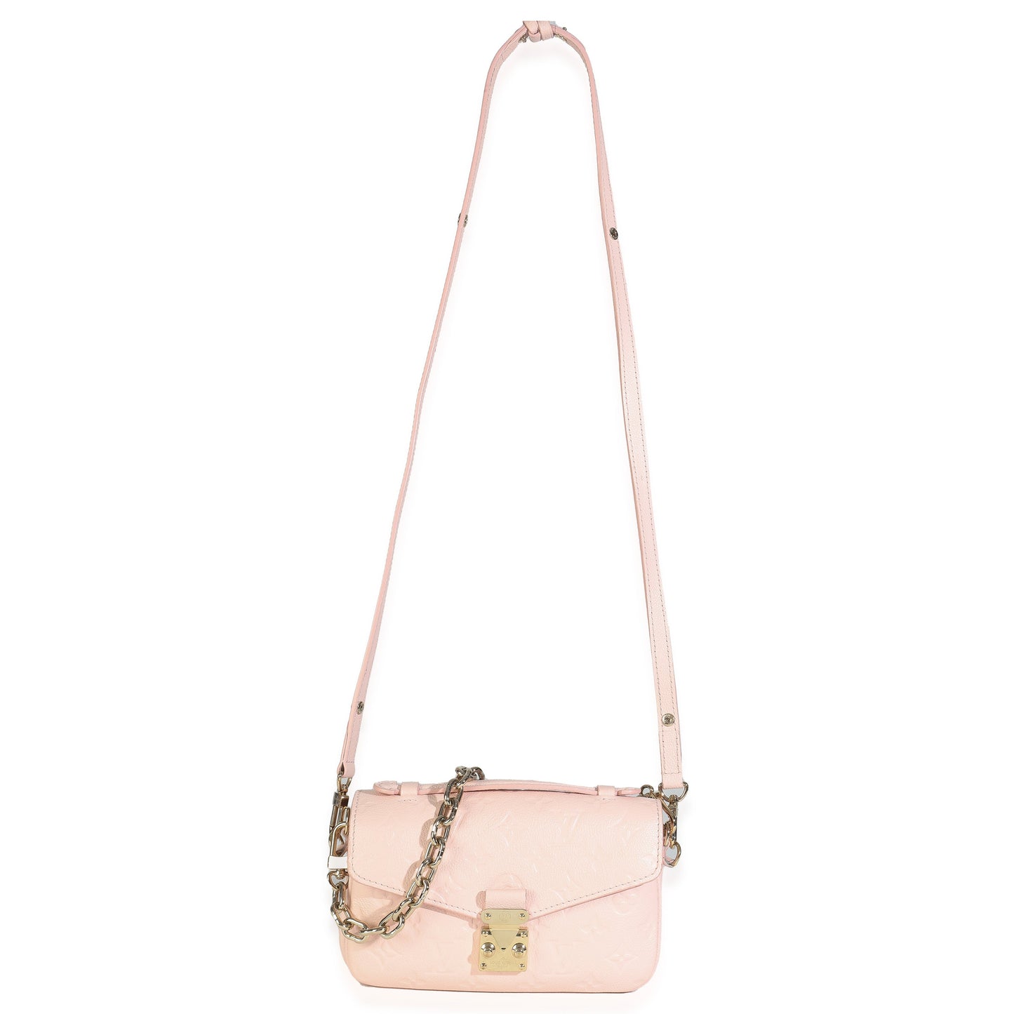 Louis Vuitton Rose Pink Opale Monogram Empreinte Pochette Metis East West