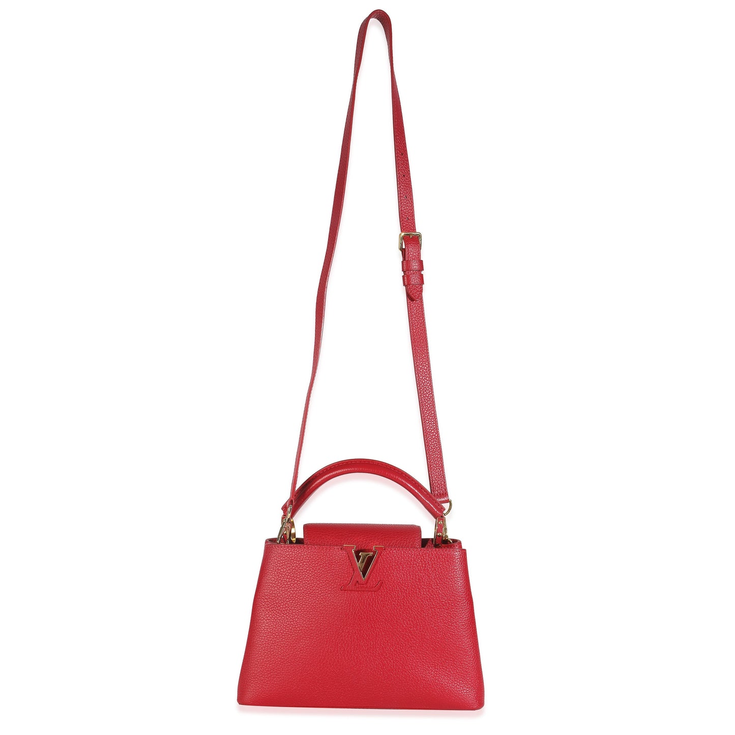 Louis Vuitton Red Taurillon Capucines BB
