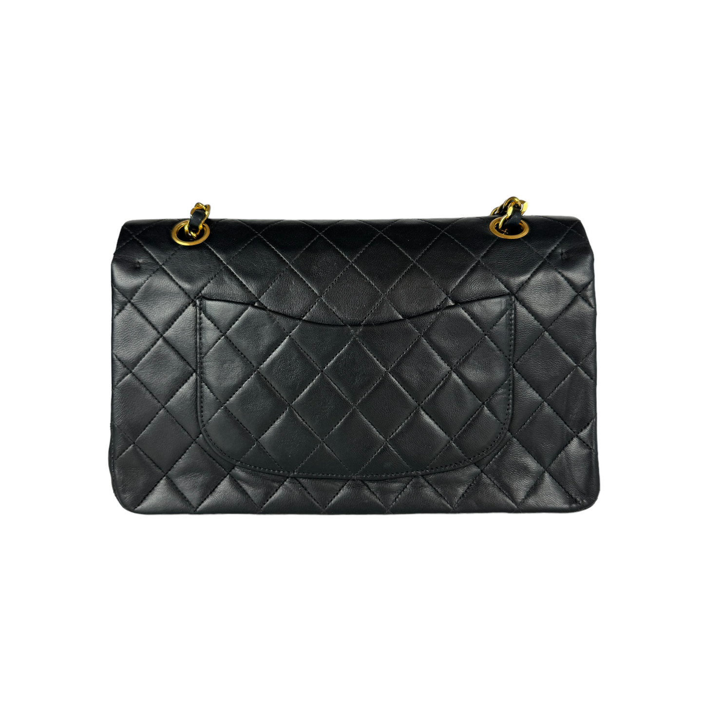 Luxury Chanel Classic Double Flap Medium Black Lambskin Gold