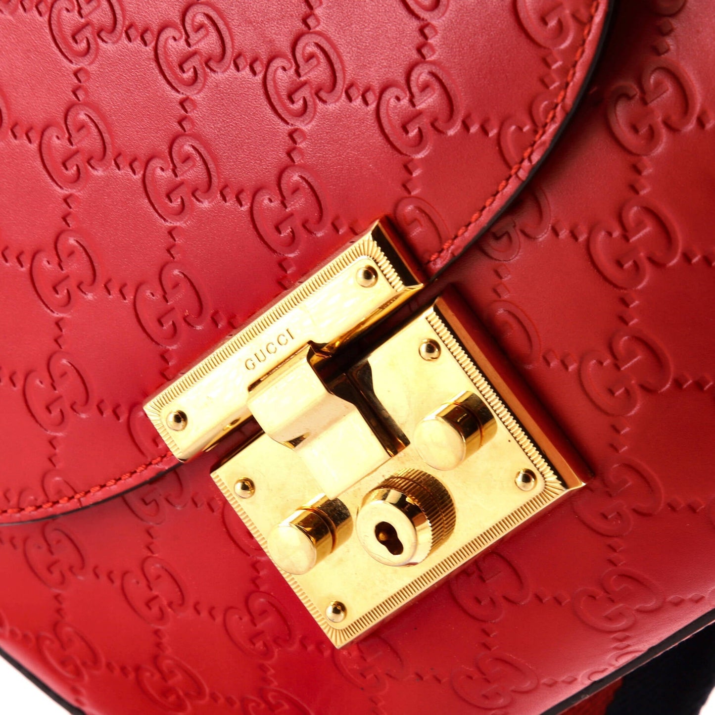 Padlock Saddle Shoulder Bag Guccissima Leather Medium