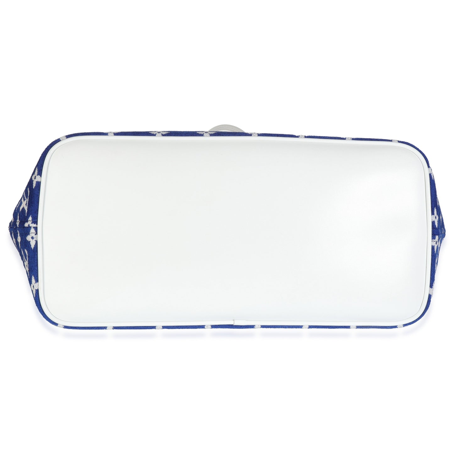 Louis Vuitton Blue White Jacquard Velvet Monogram LV Match Neverfull MM