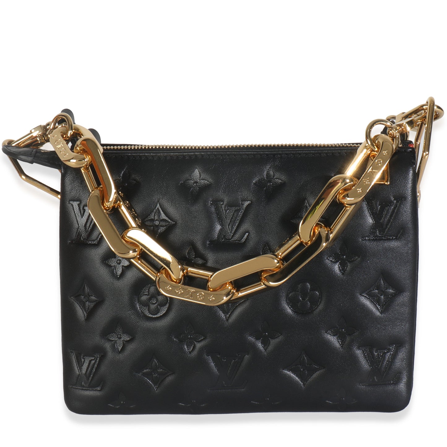 Louis Vuitton Black Puffy Monogram Lambskin Coussin BB