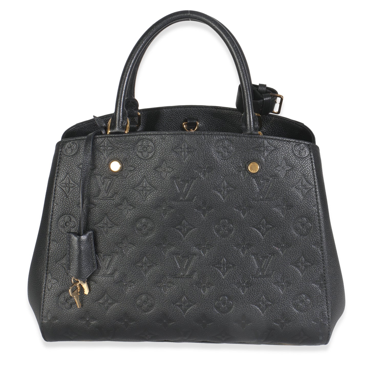 Louis Vuitton Black Monogram Empreinte Montaigne MM