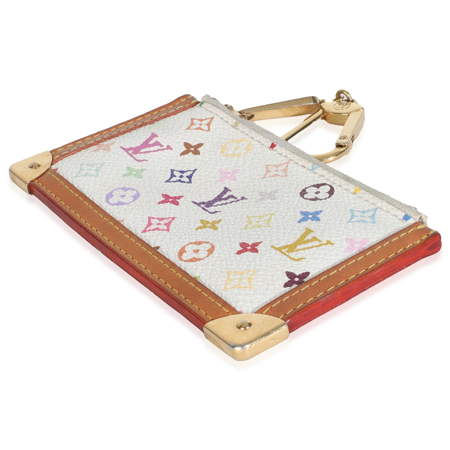 Louis Vuitton White Monogram Multicolore Canvas Key Pouch