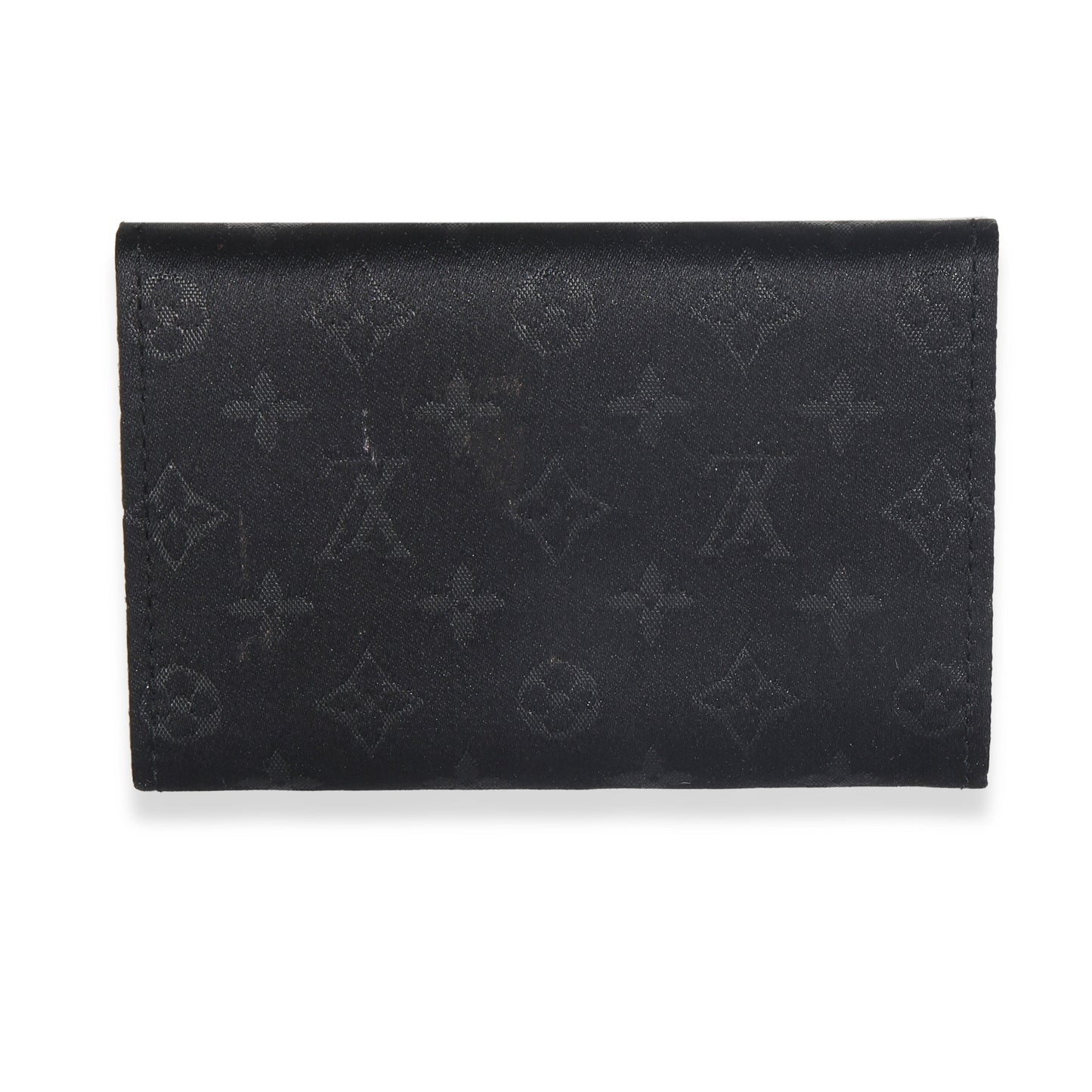 Louis Vuitton Black Metallic Monogram Satin Porte Monnaie
