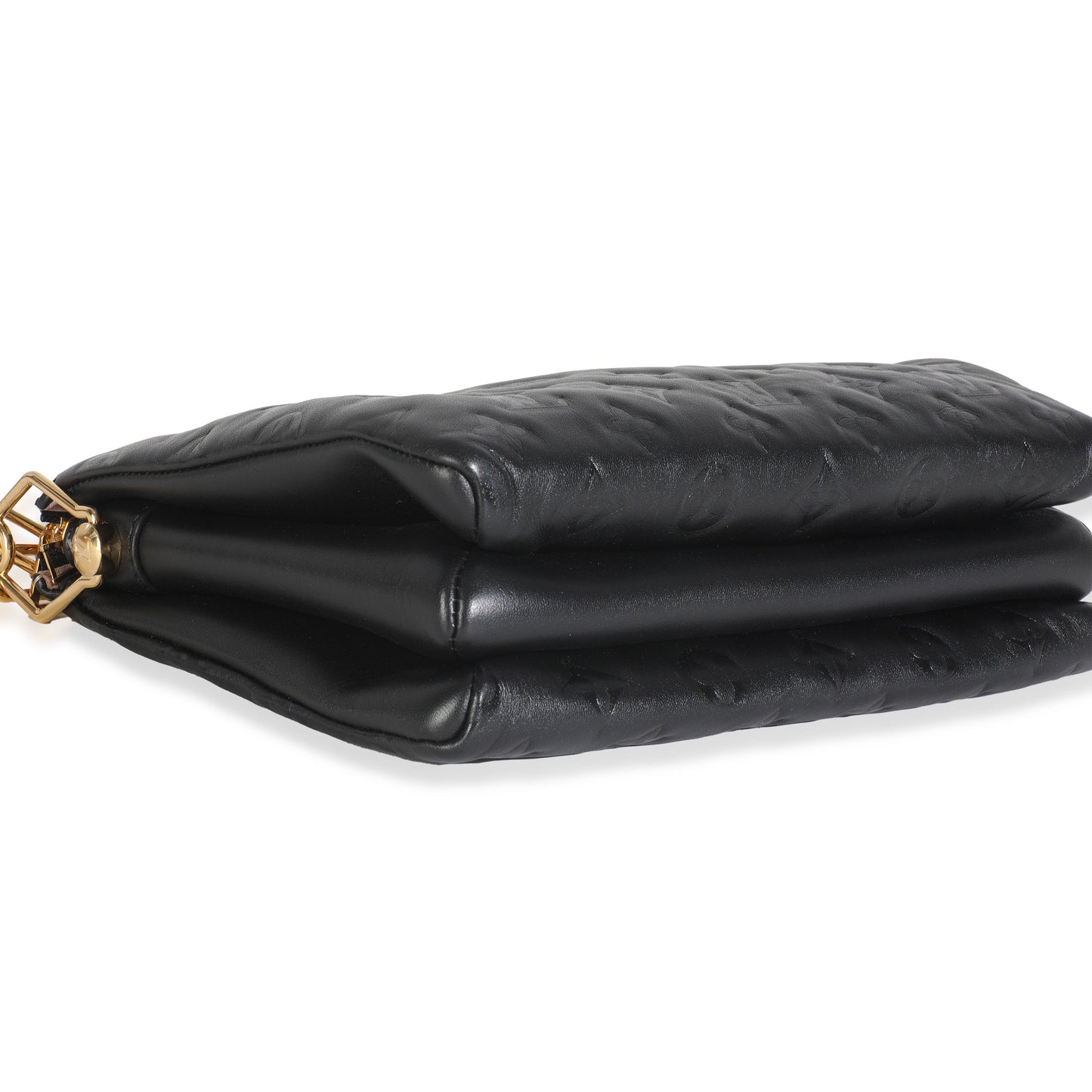 Louis Vuitton Black Monogram Embossed Lambskin Coussin PM