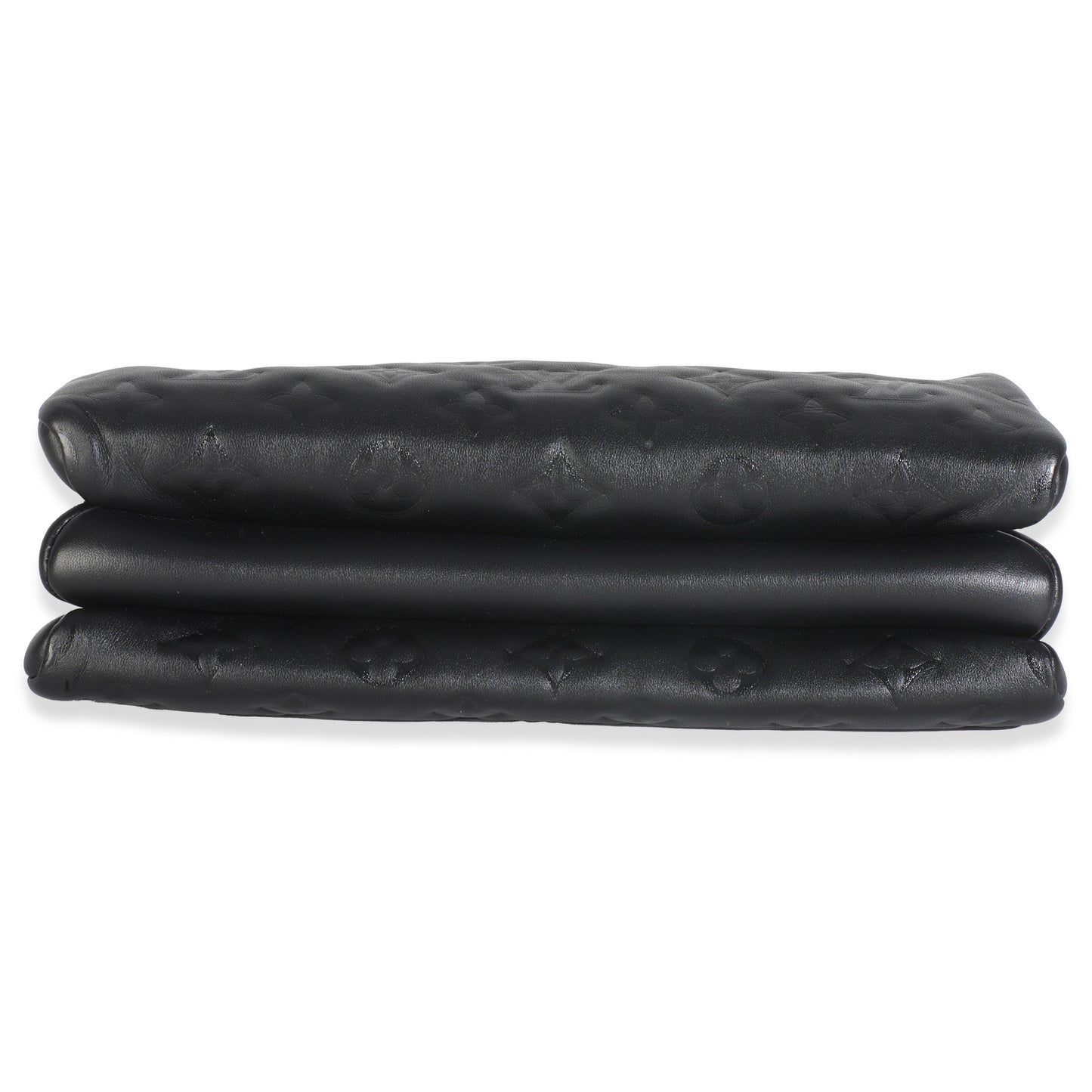 Louis Vuitton Black Monogram Embossed Lambskin Coussin PM