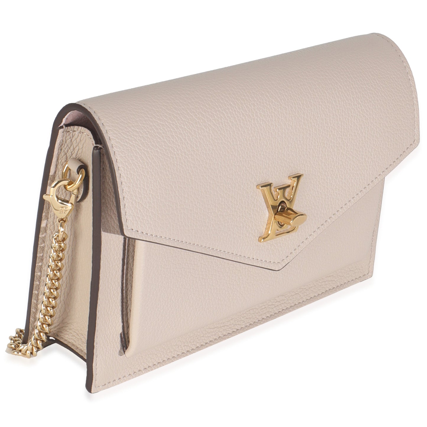 Louis Vuitton Greige Soft Calfskin My Lockme Chain Pochette