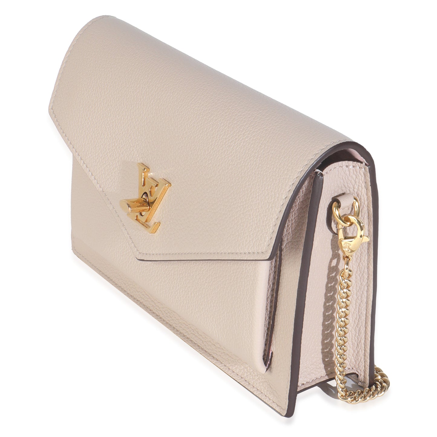 Louis Vuitton Greige Soft Calfskin My Lockme Chain Pochette