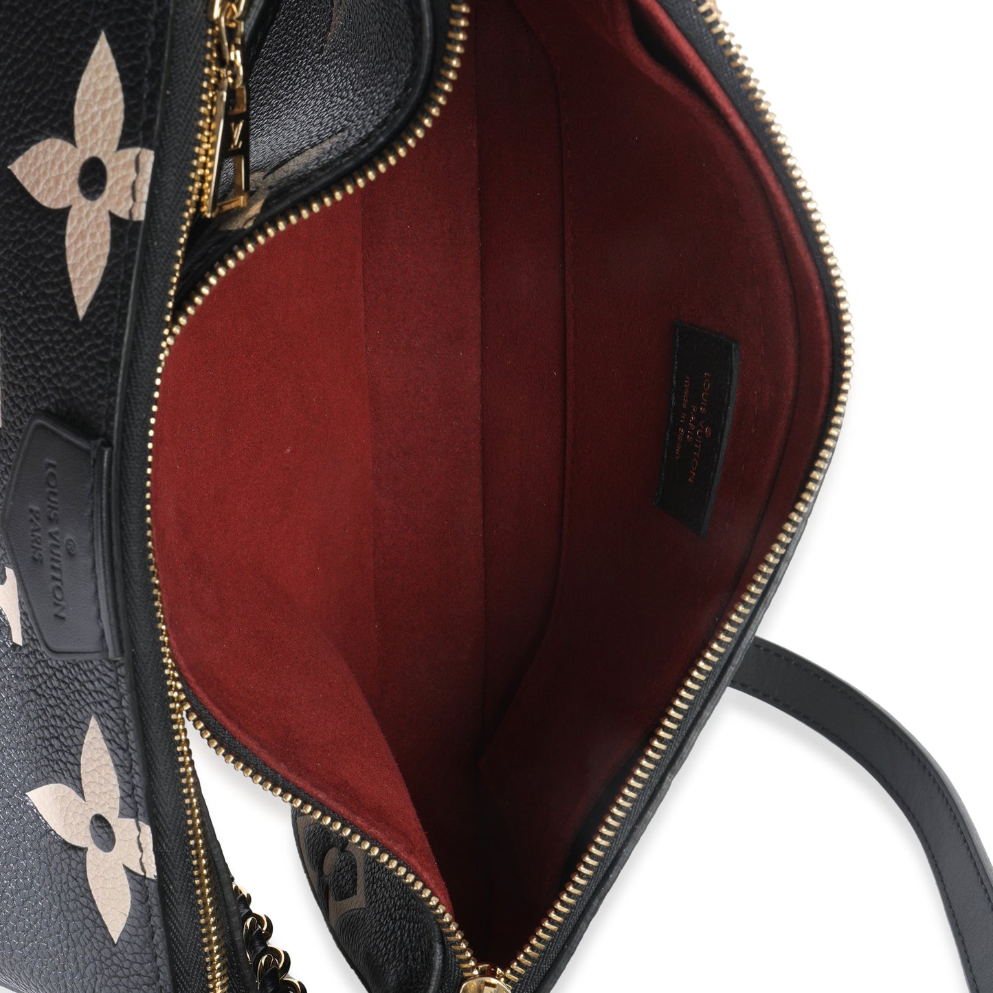 Louis Vuitton Black Beige Giant Monogram Empreinte Multi Pochette Accessories