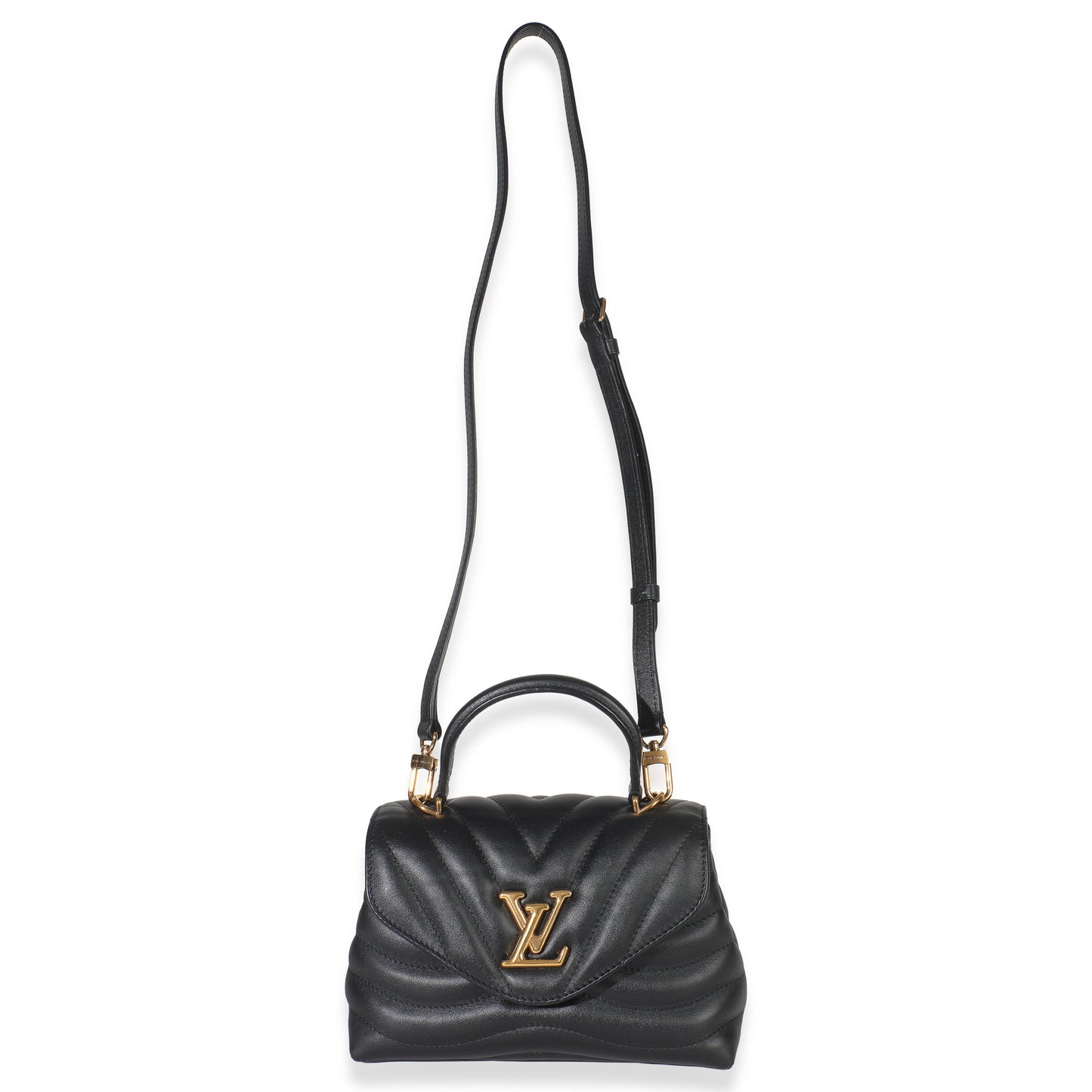 Louis Vuitton Black Calfskin New Wave Hold Me Top Handle Bag