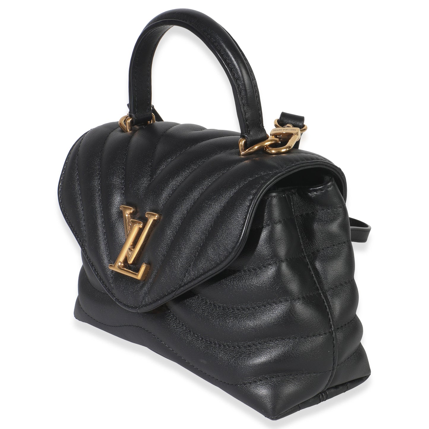 Louis Vuitton Black Calfskin New Wave Hold Me Top Handle Bag