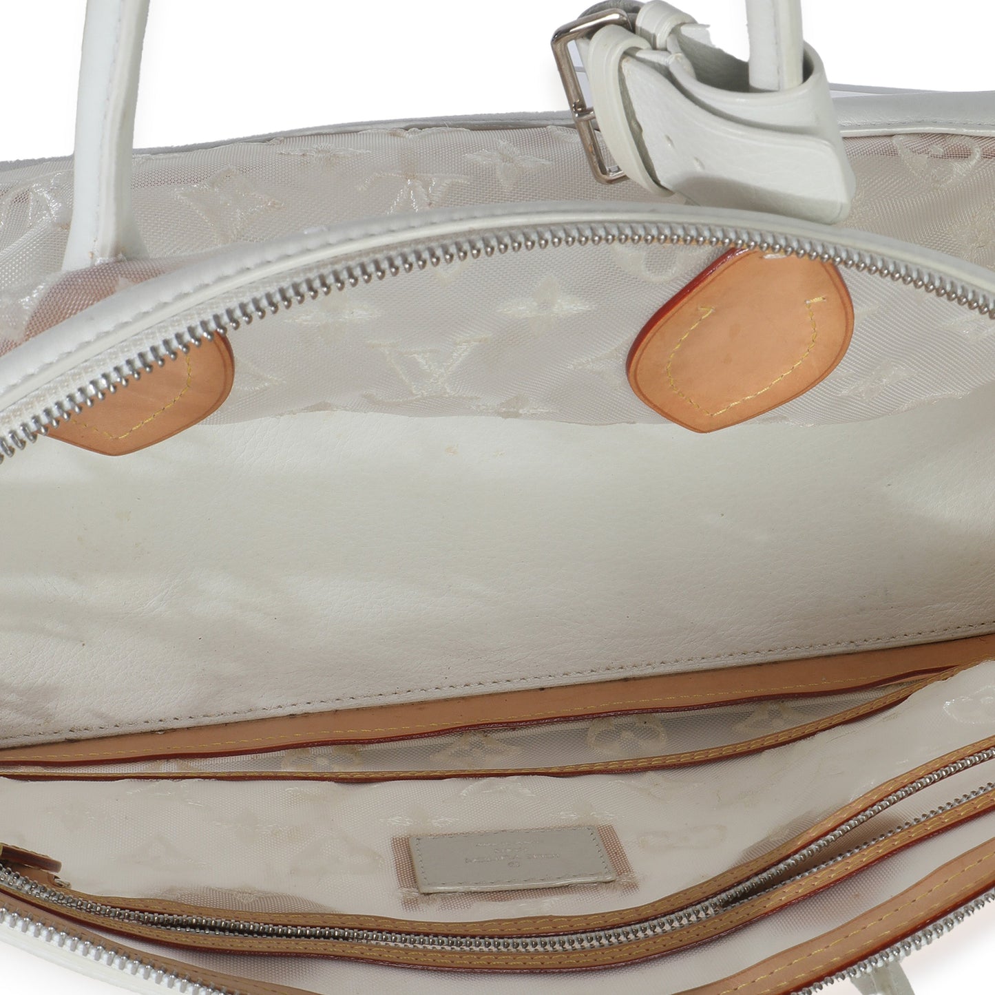 Louis Vuitton White Monogram Transparence Lockit East West