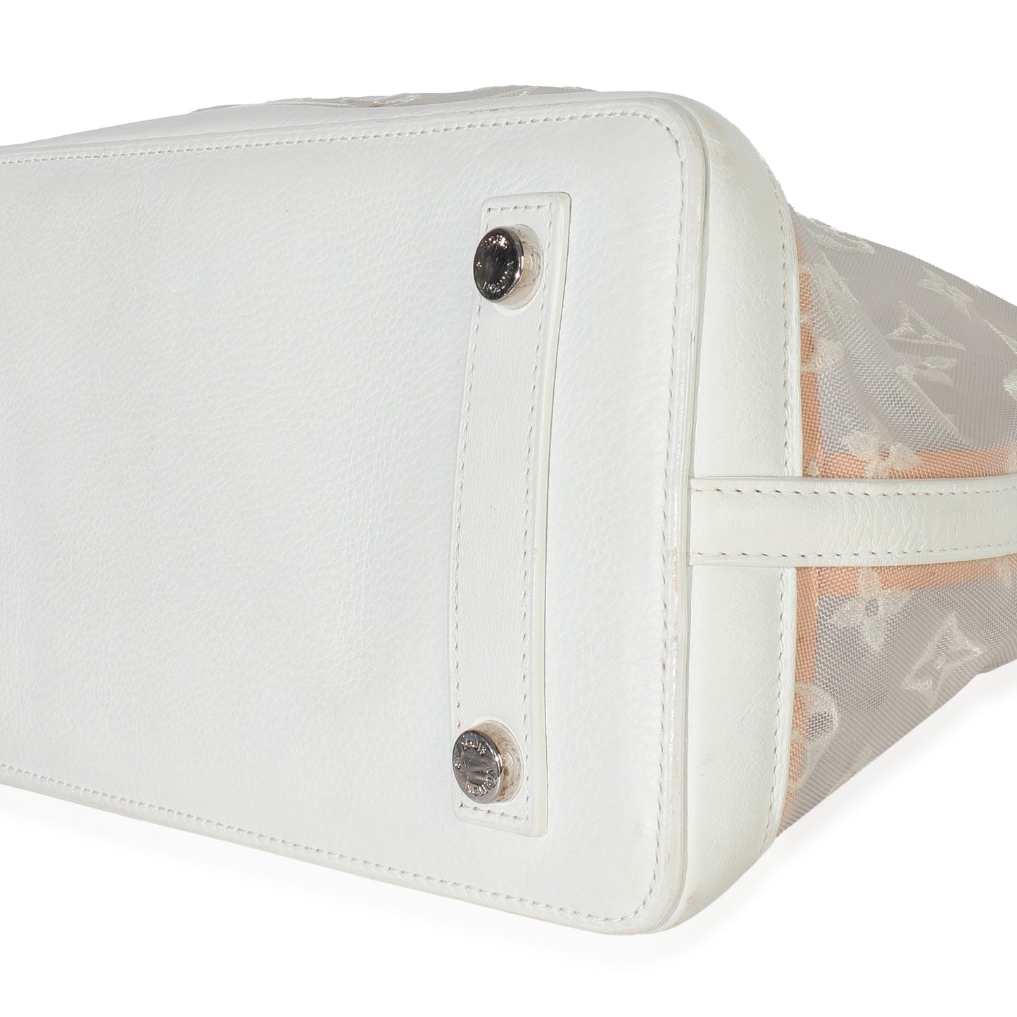 Louis Vuitton White Monogram Transparence Lockit East West