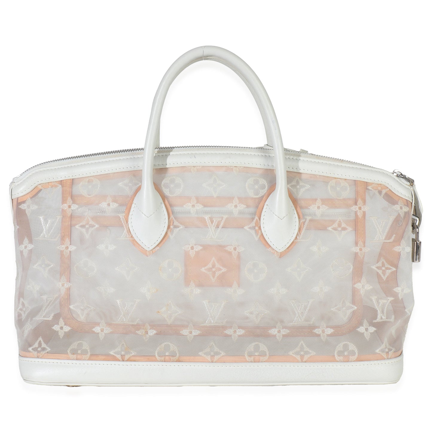 Louis Vuitton White Monogram Transparence Lockit East West