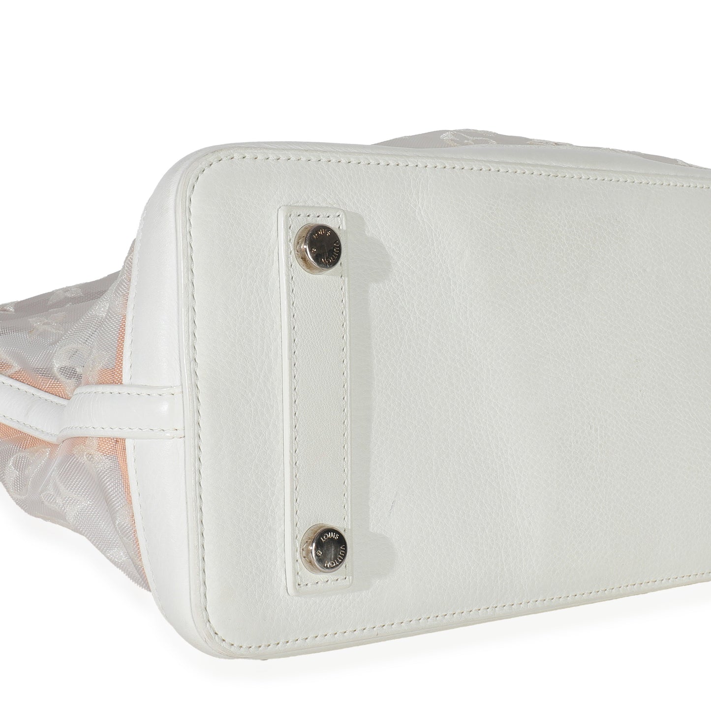 Louis Vuitton White Monogram Transparence Lockit East West