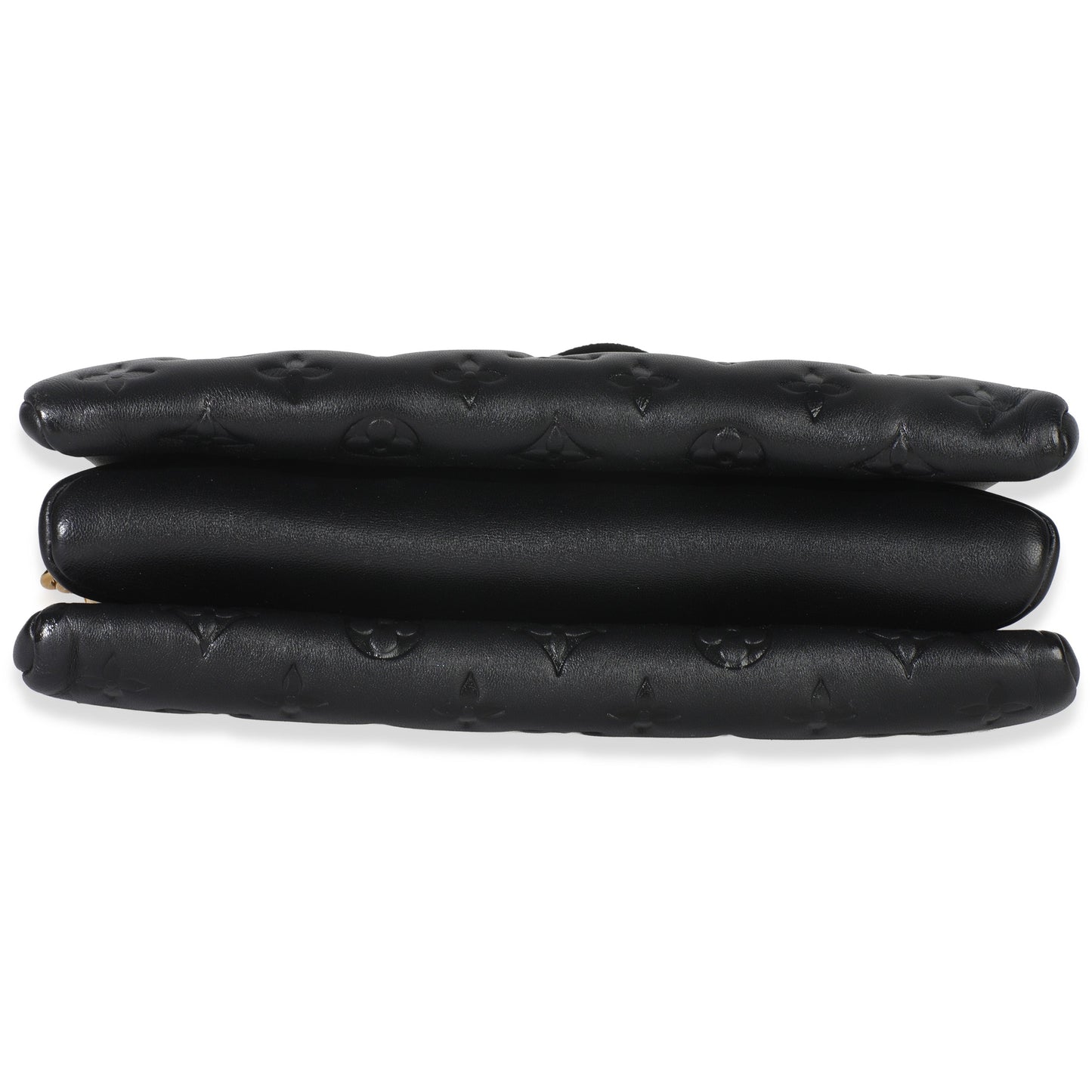 Louis Vuitton Black Monogram Embossed Lambskin Coussin PM