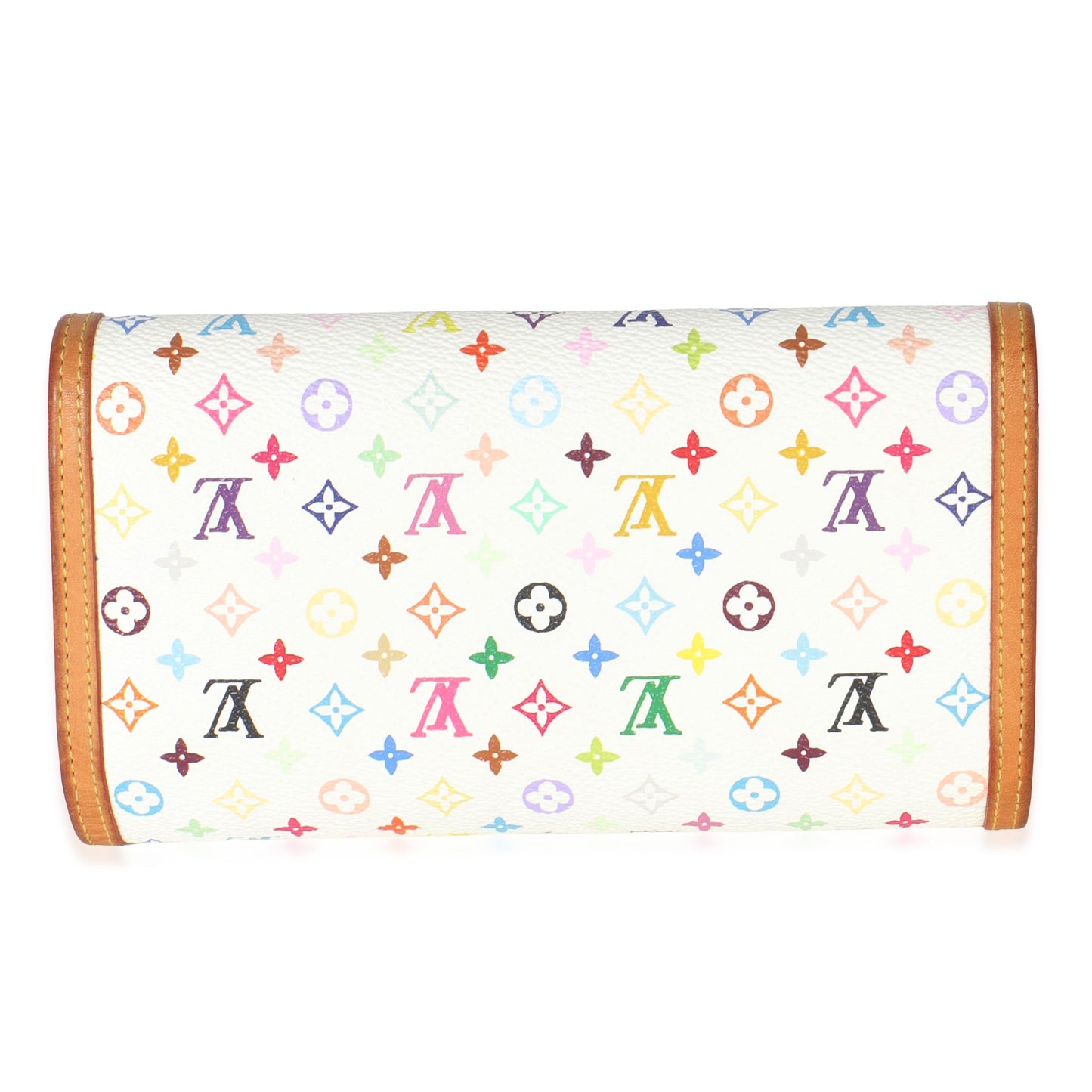 Louis Vuitton White Multicolor Canvas International Wallet