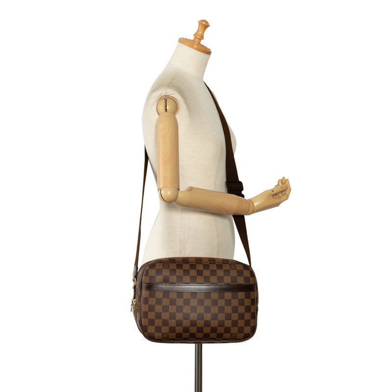 Louis Vuitton Reporters PM Pulled Shoulder Bag N45253 Brown PVC Leather  Louis Vuitton