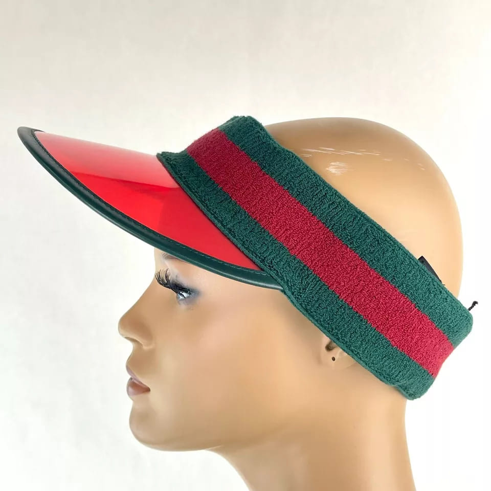 Gucci Unisex  Vinyl Visor Hat w/  Banded Headband S/57 cm