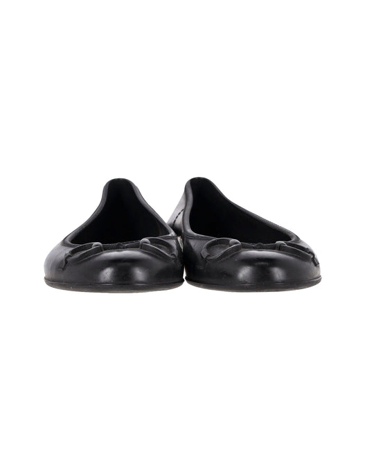 Luxury Gucci Trending 2025 Ballerina Flats in Black Rubber