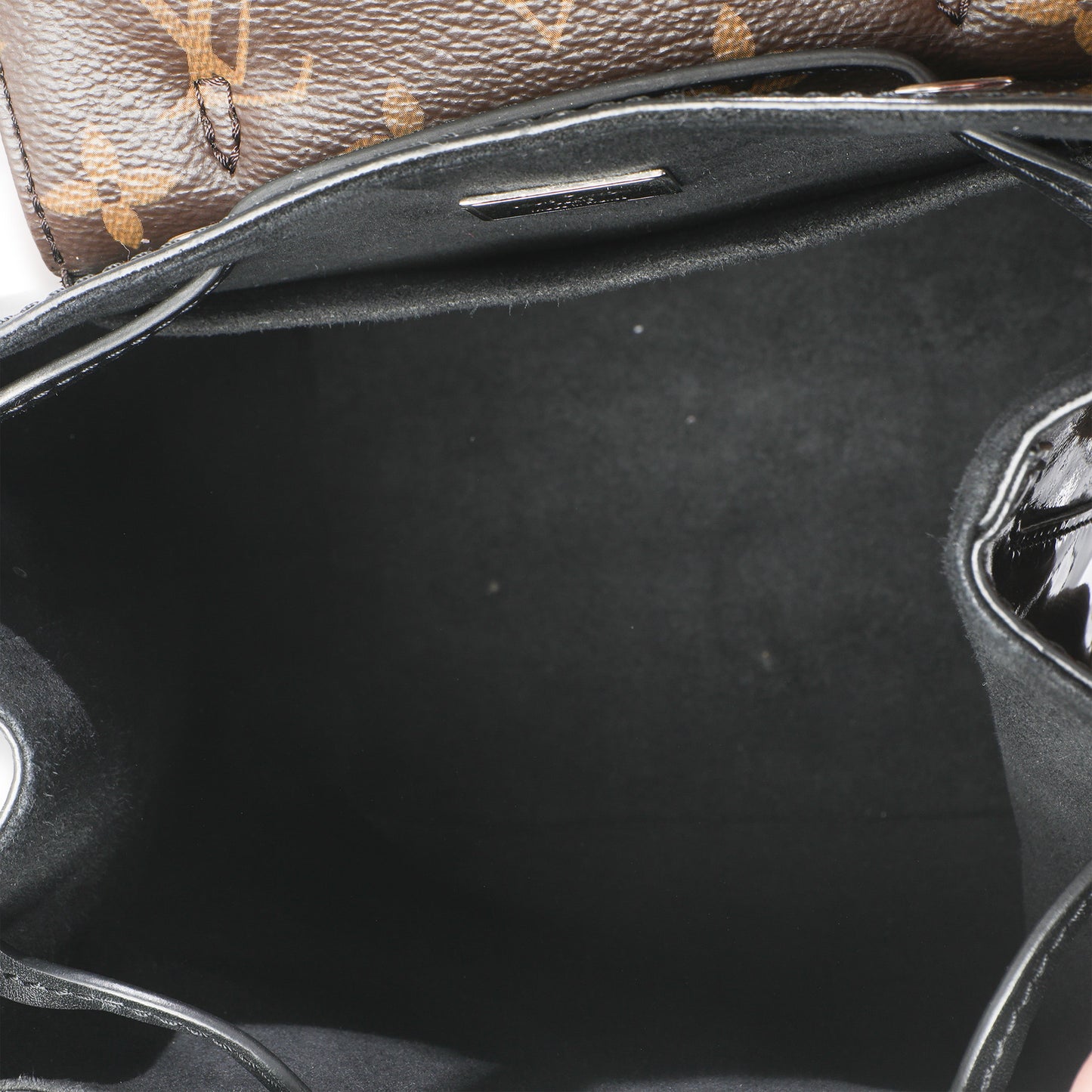 Louis Vuitton Black Patent Monogram Hot Springs Backpack