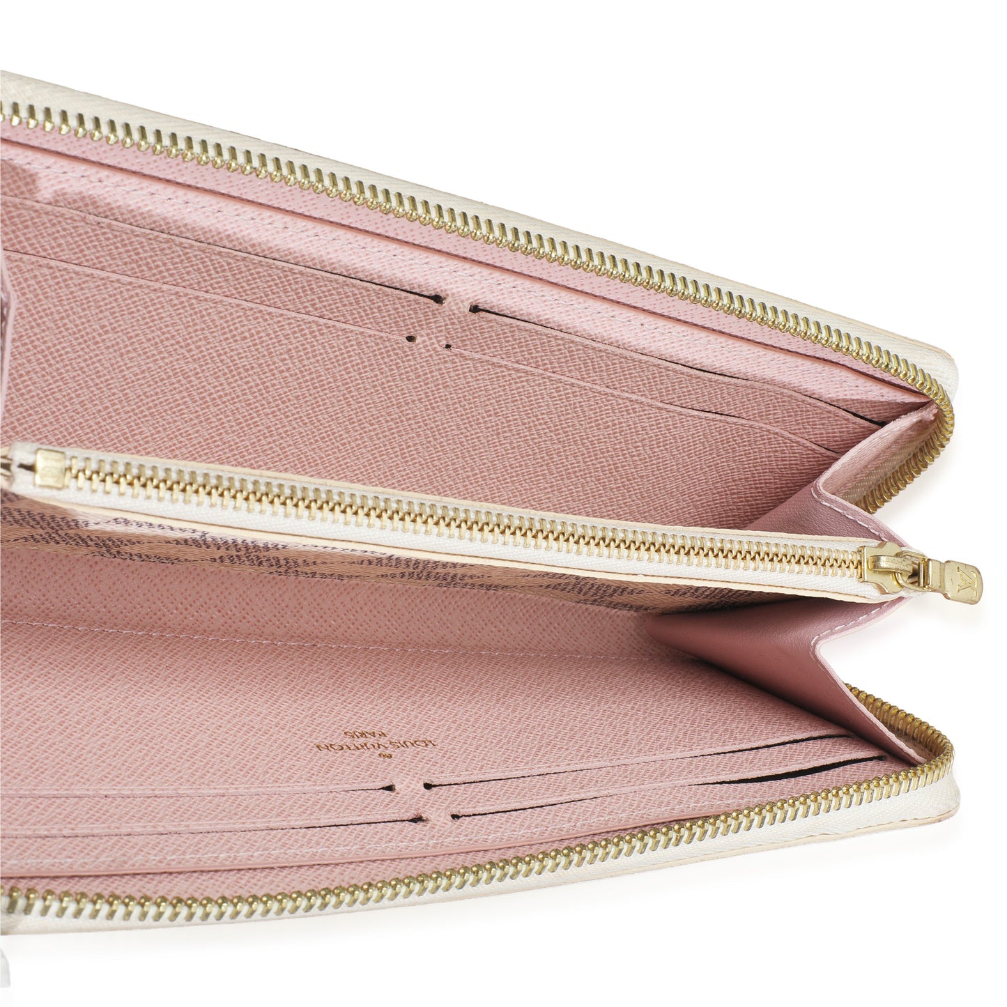 Louis Vuitton Rose Ballerine Damier Azur Canvas Clemence Wallet