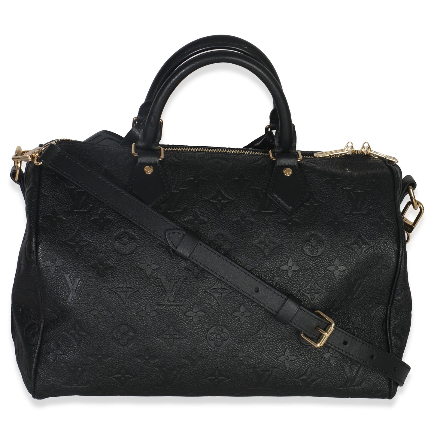 Louis Vuitton Black Monogram Empreinte Speedy Soft 30
