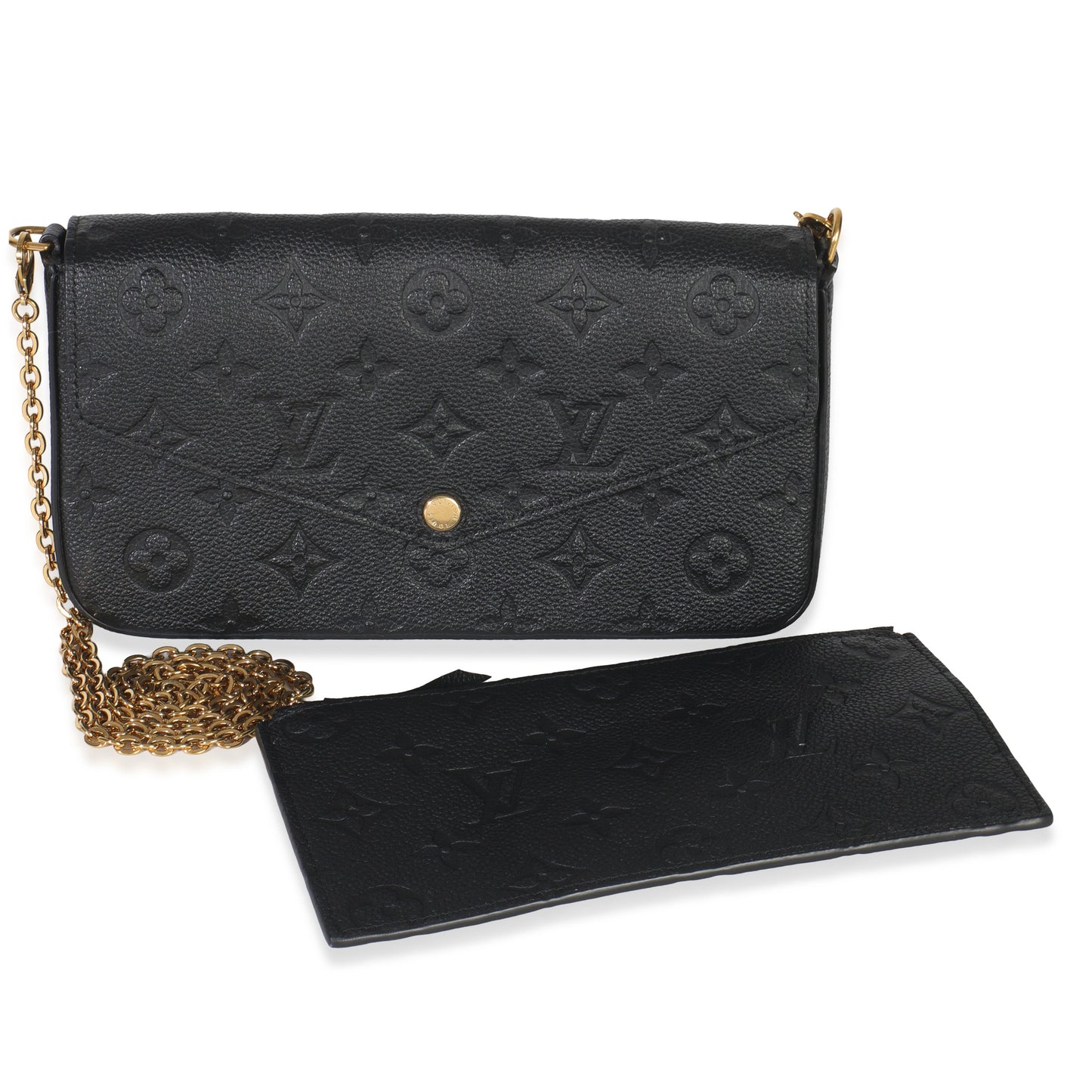 Louis Vuitton Black Monogram Empreinte Felicie Pochette