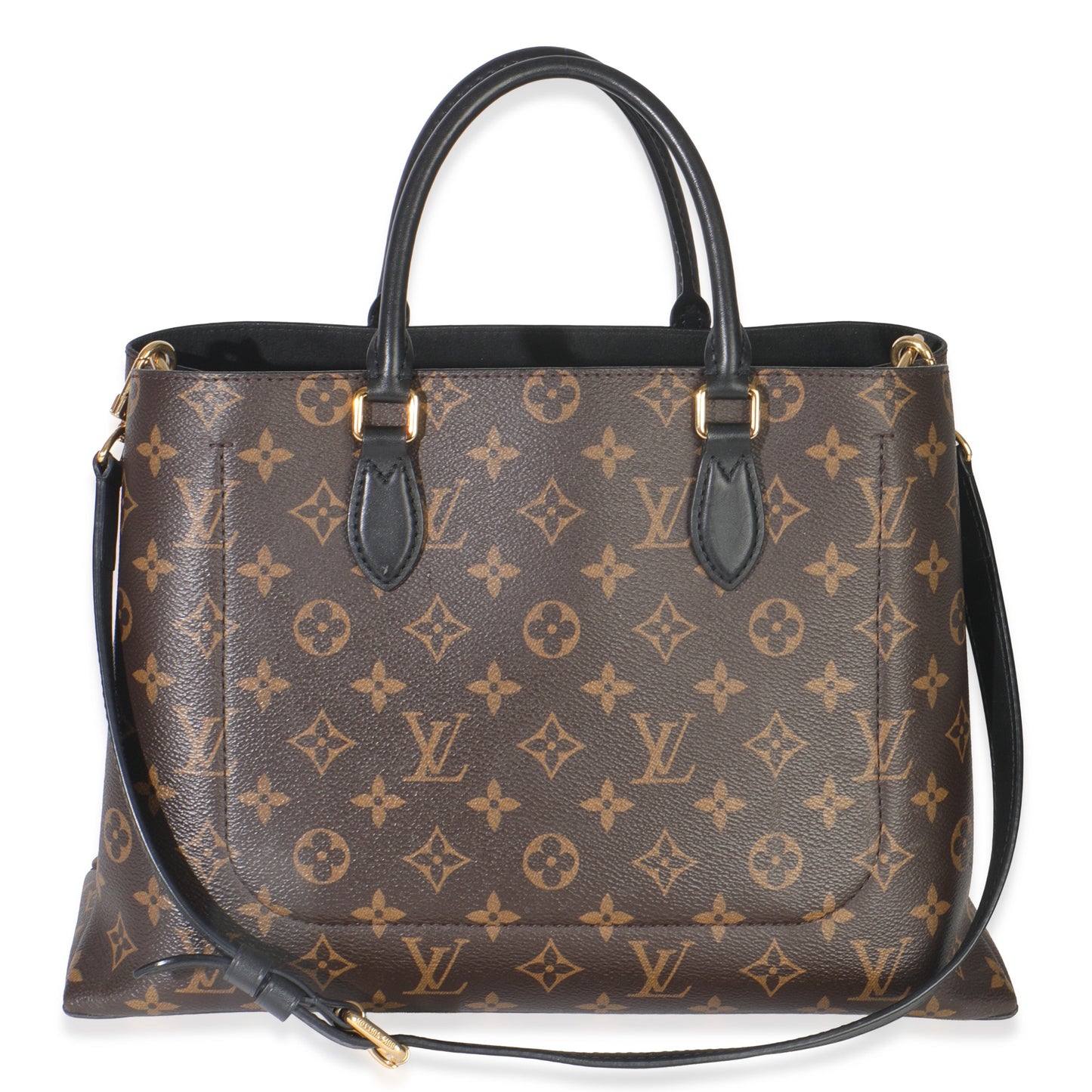 Louis Vuitton Black Monogram Canvas Flower Tote