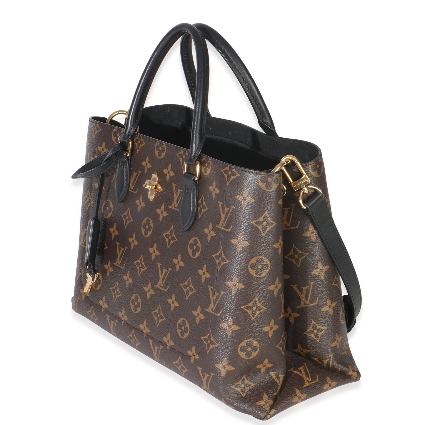 Louis Vuitton Black Monogram Canvas Flower Tote