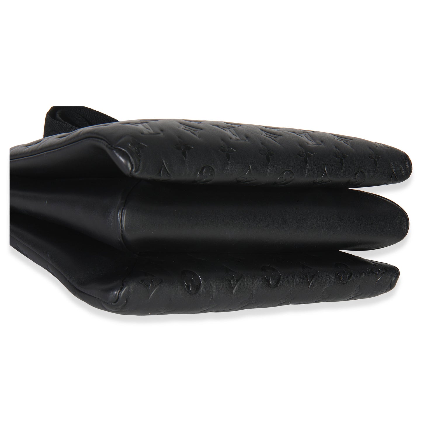 Louis Vuitton Black Monogram Embossed Lambskin Coussin MM