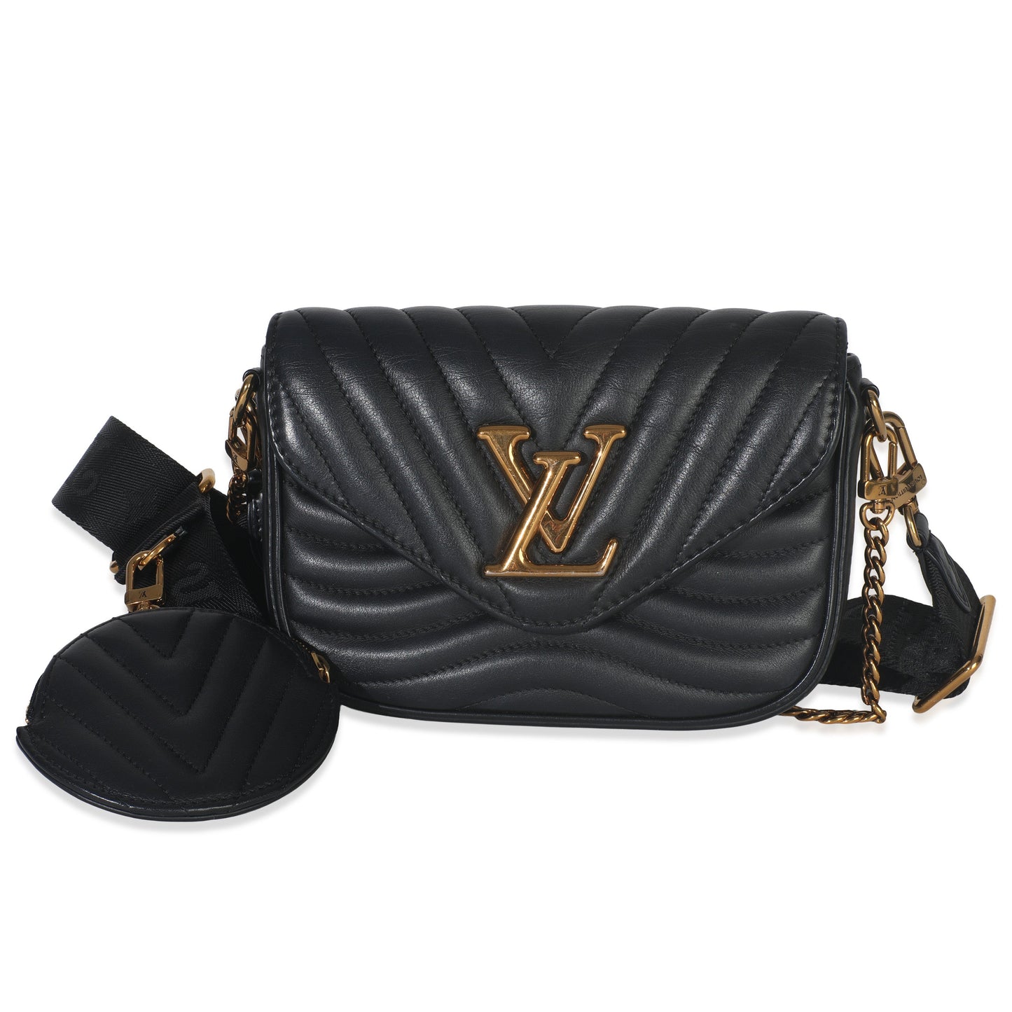 Louis Vuitton Black Quilted Calfskin New Wave Pochette