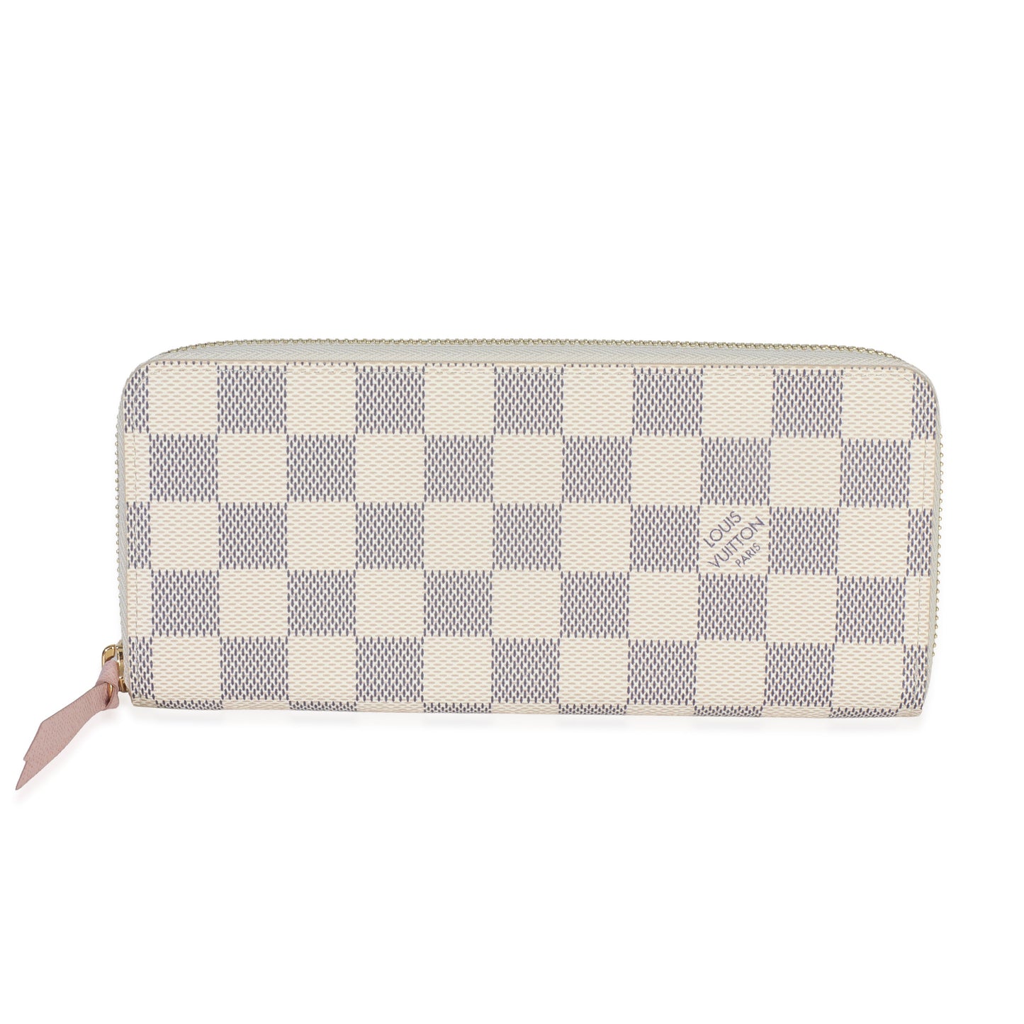 Louis Vuitton Rose Ballerine Damier Azur Canvas Clemence Wallet