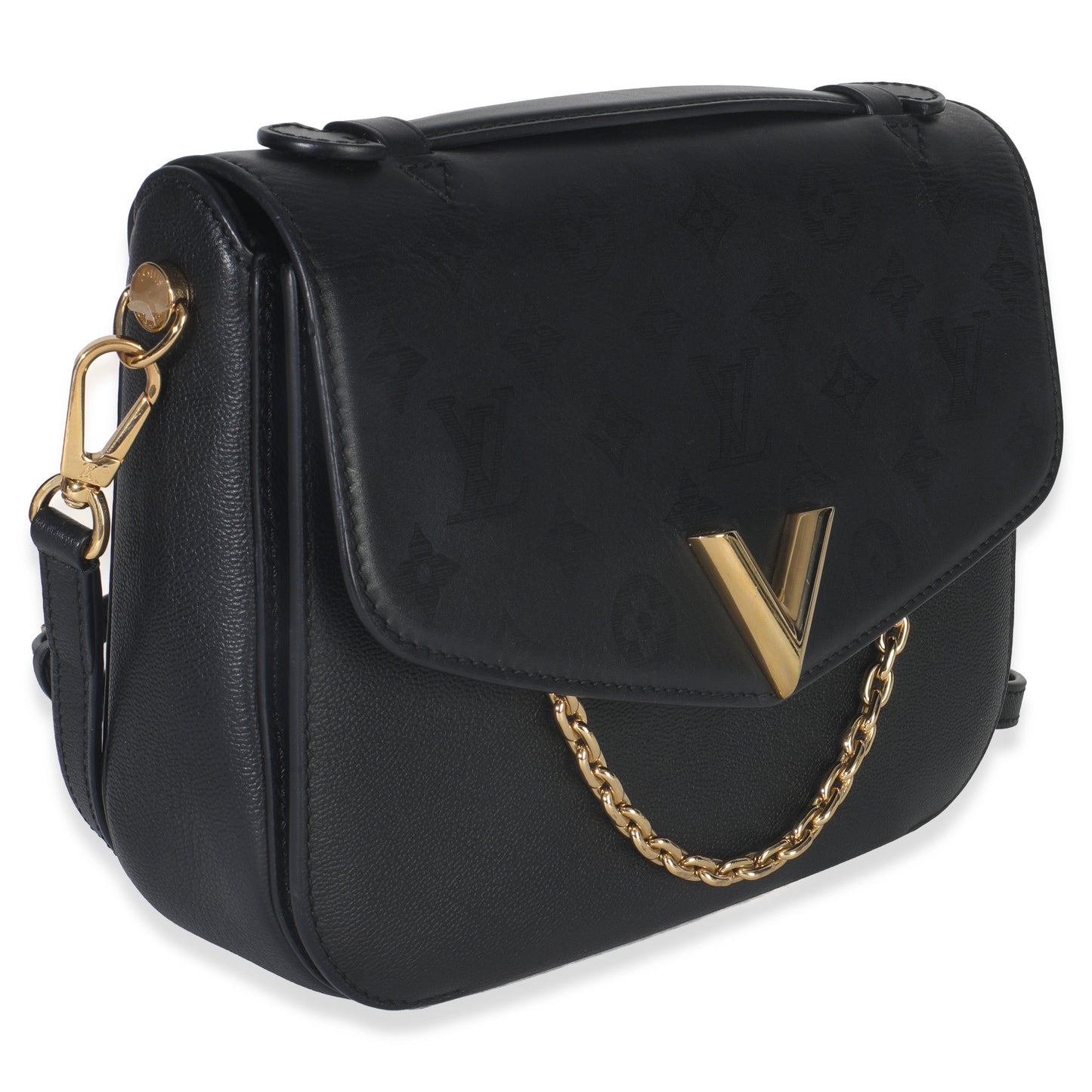 Louis Vuitton Black Monogram Calfskin Very Messenger Bag